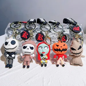 3D Cartoon Character Silicone Keyrings Personalized Pumpkin Head Ghost D... - Jinjiang Naike Promo Shoe Charms Factory