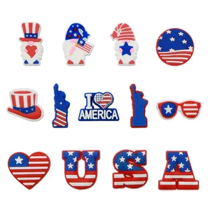 American Flag Shoe Charms For Crocs, Cute Shoe Accessories Pins For Croc... - Jinjiang Naike Promo Shoe Charms Factory