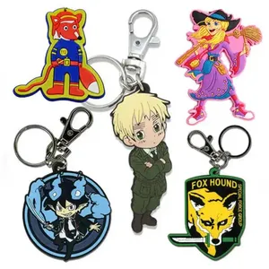 Cartoon Silicone PVC Embossed Key Ring Plastic Key Chain - Jinjiang Naike Promo Shoe Charms Factory