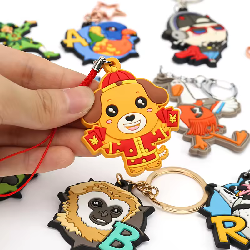 3D Soft PVC /rubber/silicone Keychains With UV Printing Eco-friendly Sta... - Jinjiang Naike Promo Shoe Charms Factory