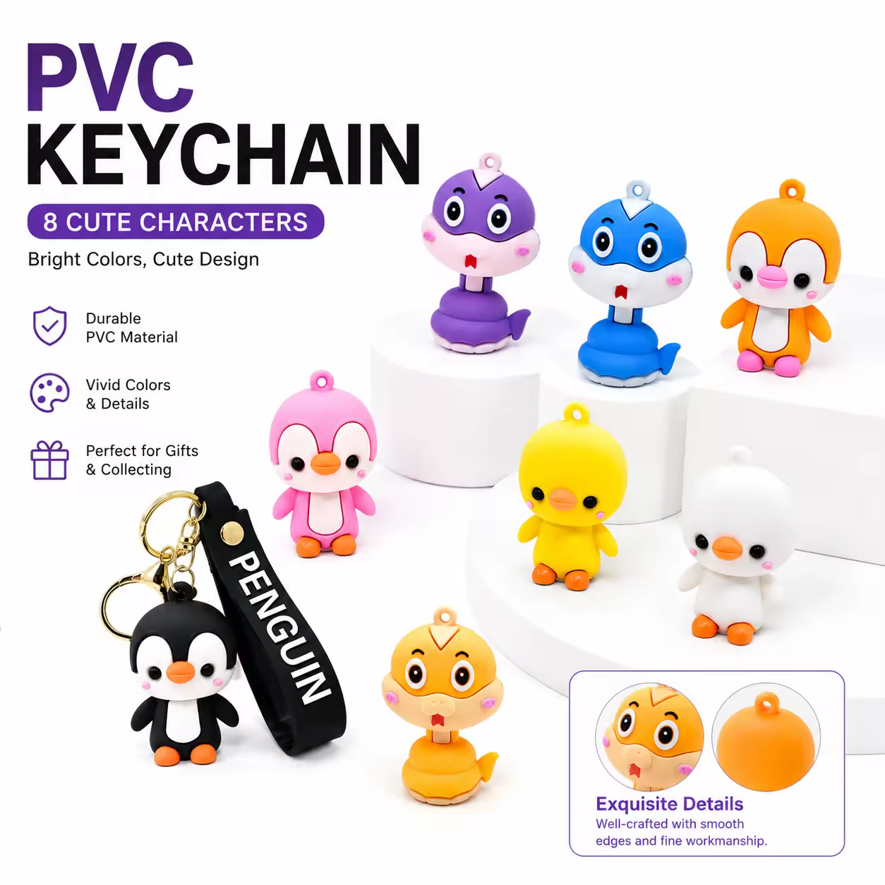 3d Soft Rubber Pvc Character Keychain Beaded Silicone Keychain 3d Keychains - Jinjiang Naike Promo Shoe Charms Factory