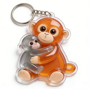Acrylic Keychain Clear Holographic Cute Cartoon Acrylic Key Chain - Jinjiang Naike Promo Shoe Charms Factory