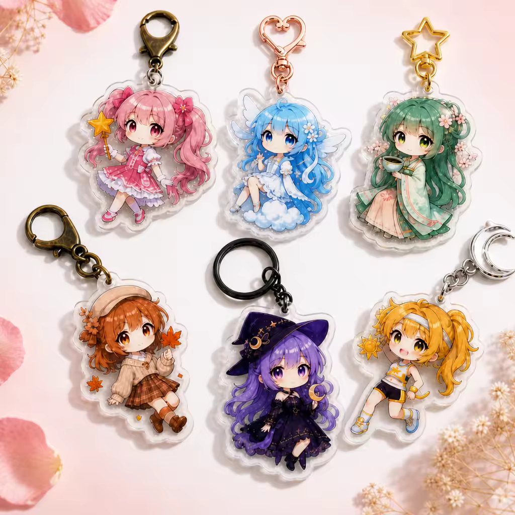 Diamond Acrylic Keyring Mini Colored Epoxy Dome Acrylic Keychain Charm P... - Jinjiang Naike Promo Shoe Charms Factory