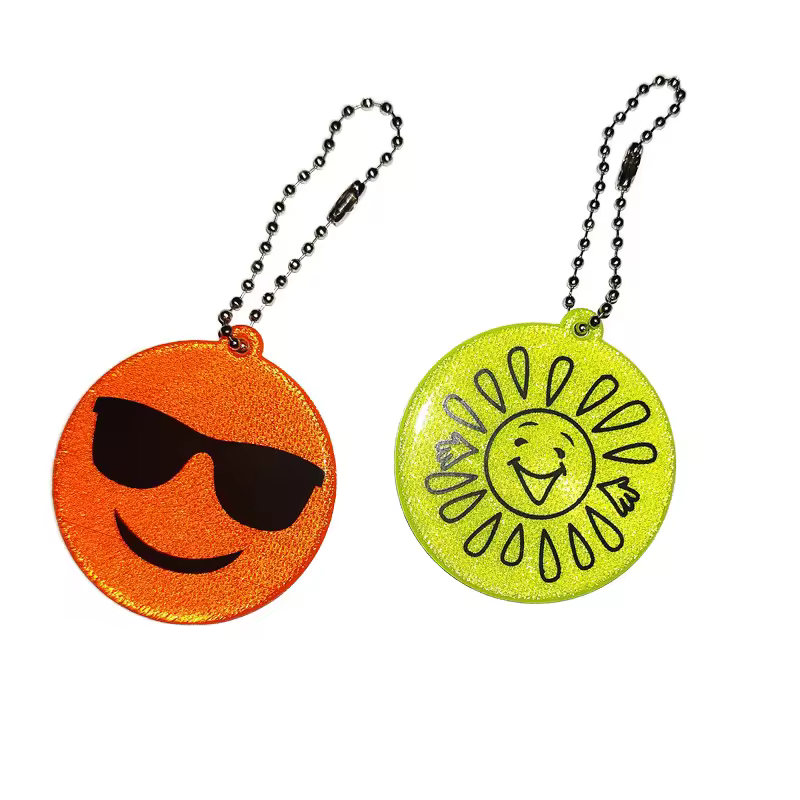 Double-sided Reflective Keychain Gipsophila PVC Pendant Cartoon Shape Re... - Jinjiang Naike Promo Shoe Charms Factory