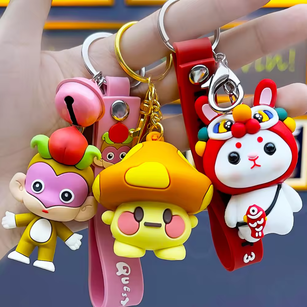 High Quality 3D Silicone Cartoon Anime Rubber Key Chain 3D Pvc Key Ring... - Jinjiang Naike Promo Shoe Charms Factory