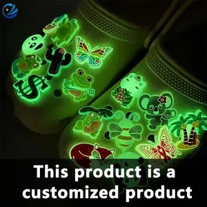 Shoes Charm Cartoon Rubber Croc Charms Glow In The Dark Crocs Charm Lumi... - Jinjiang Naike Promo Shoe Charms Factory