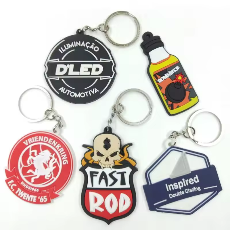 Durable PVC Rubber Keychains Soft Material Embossed Printing Brand Logo... - Jinjiang Naike Promo Shoe Charms Factory