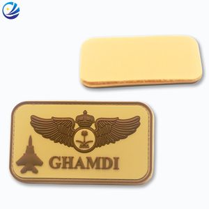 Saudi Arabia Air Force Aircraft Logo Security Uniform PVC Name Tag Rubbe... - Jinjiang Naike Promo Shoe Charms Factory