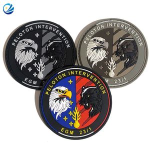 French Morale Patches Soft PVC Badge High Quality Plastic Patch PVC Rubb... - Jinjiang Naike Promo Shoe Charms Factory