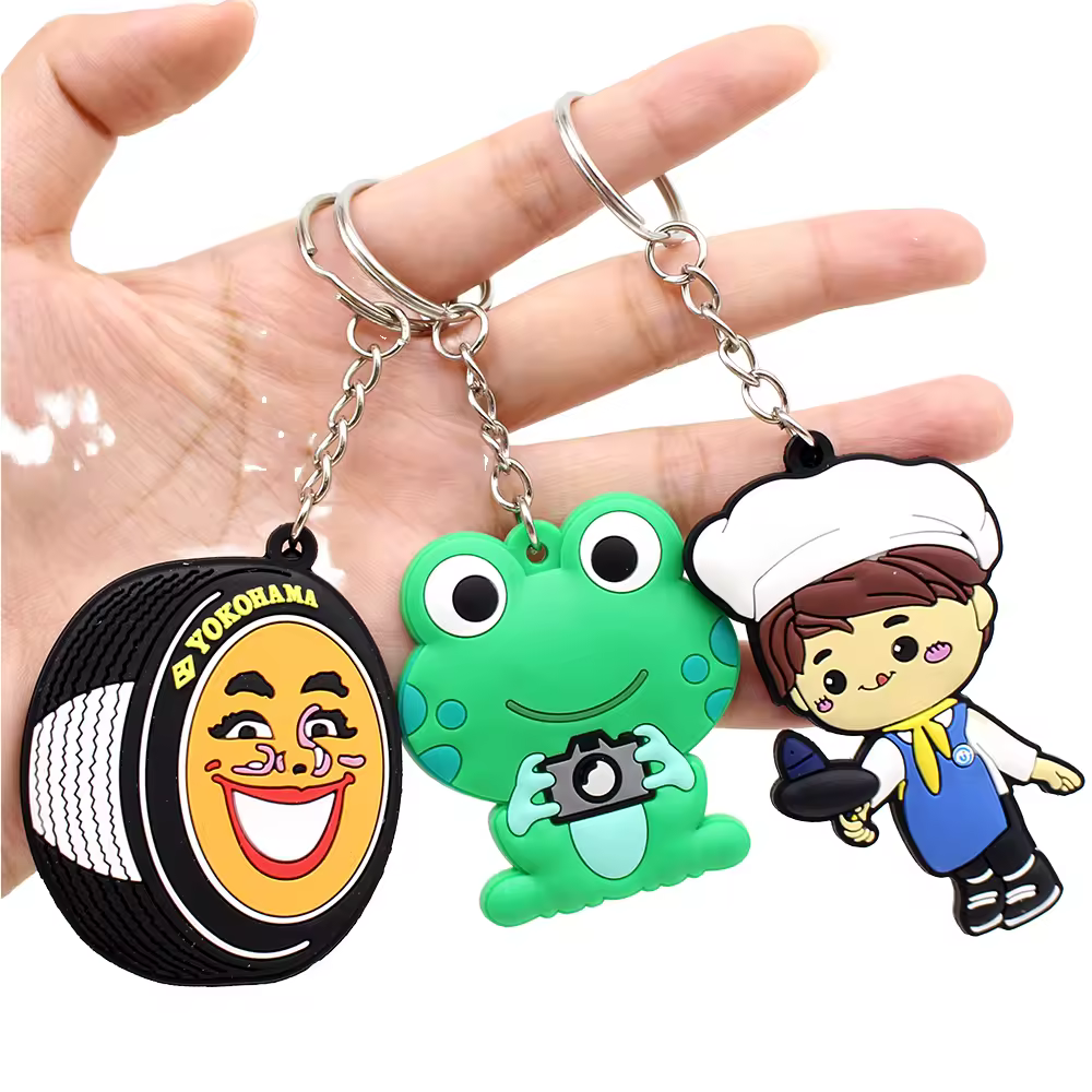 High Quality No Minimum Personalized Silicone Rubber Keyring Cartoon 3d... - Jinjiang Naike Promo Shoe Charms Factory