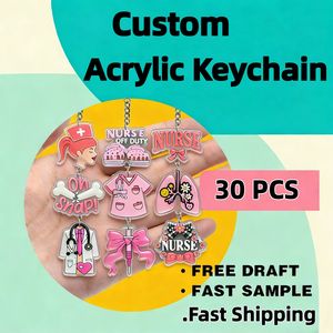 DIY Anime Acrylic Keyring Acrylic Series Keychain Charms Llavero - Jinjiang Naike Promo Shoe Charms Factory
