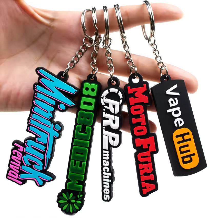 Personalized Soft Pvc Logo 2D Rubber Gift Key Chain Logo Letter Keychain - Jinjiang Naike Promo Shoe Charms Factory