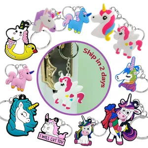 Fashion 2D Unicorn PVC Keychain, Cute Cartoon Character Keychain, Charm... - Jinjiang Naike Promo Shoe Charms Factory