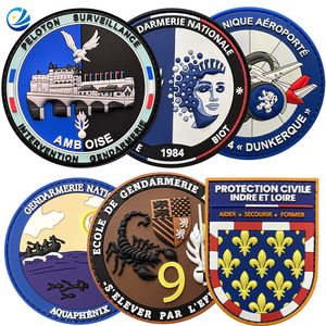 PVC Tactical French Morale Patches Making Machine Sew-on Embossed Securi... - Jinjiang Naike Promo Shoe Charms Factory