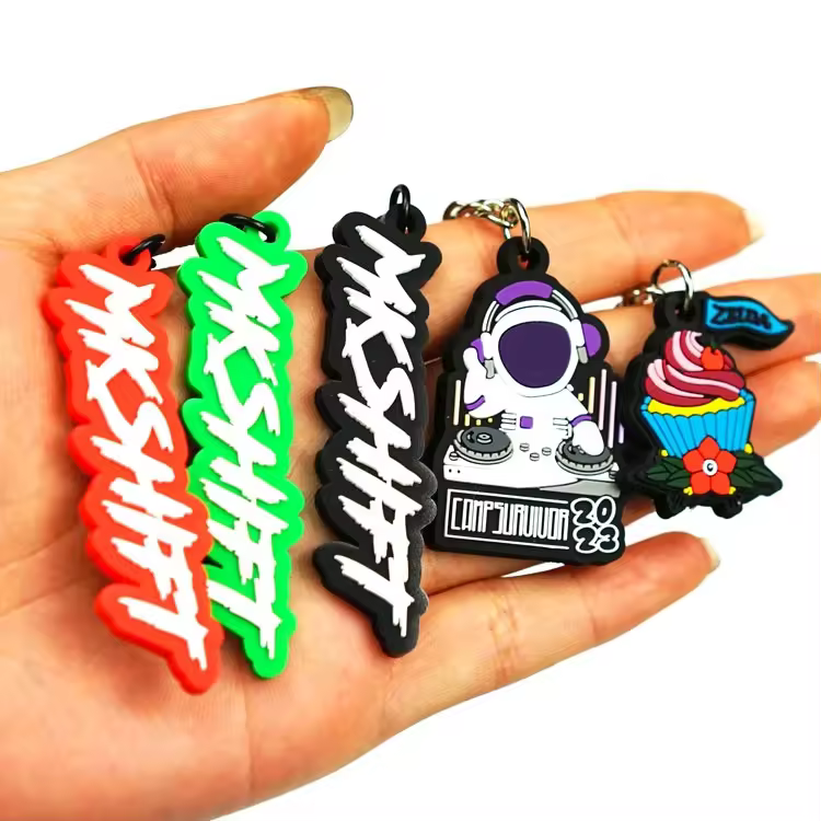 Gift Customised Keyring Ring Key Chains Designer Logo 3D/2D Soft Rubber... - Jinjiang Naike Promo Shoe Charms Factory